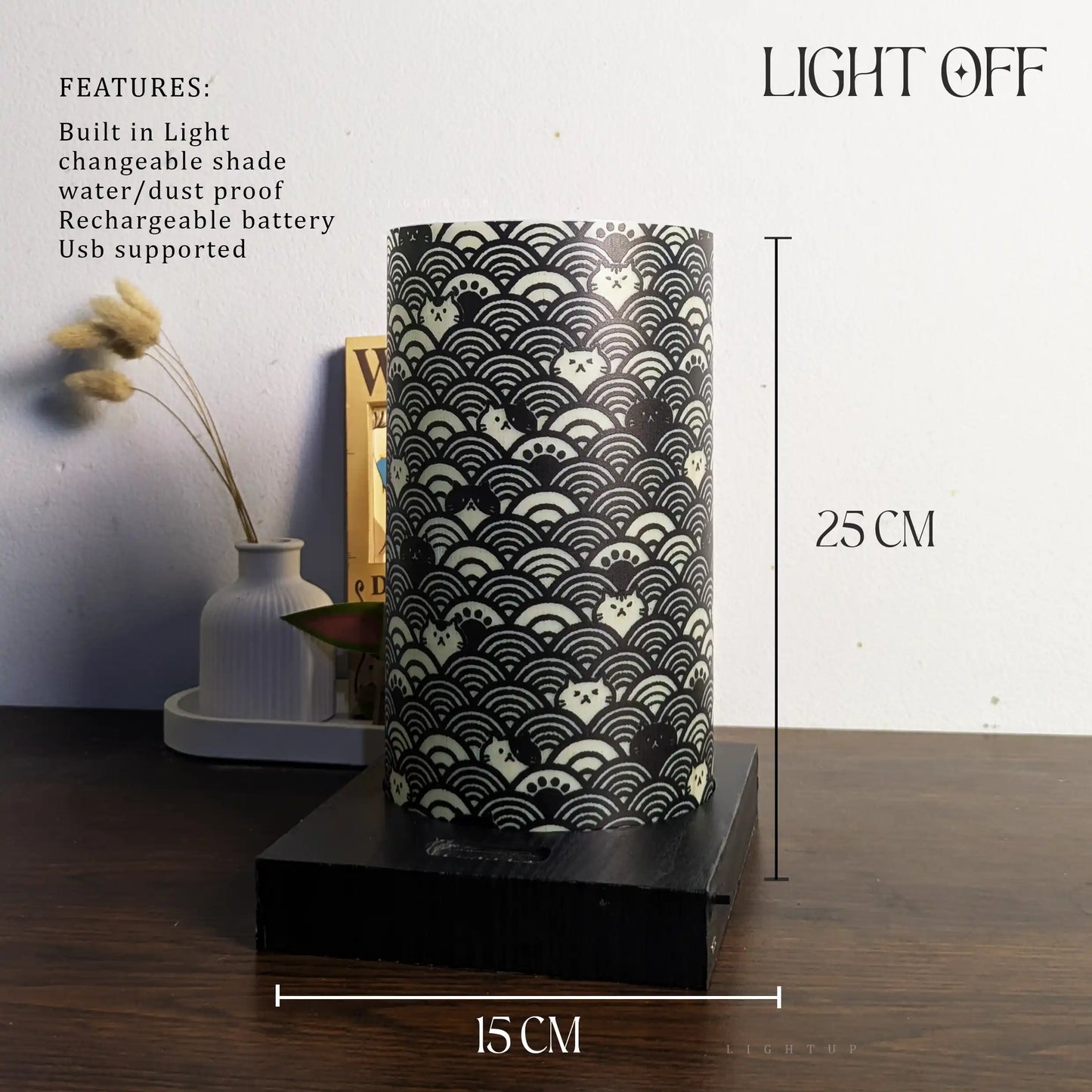 Cat pattern Lamp shade| Cylinder