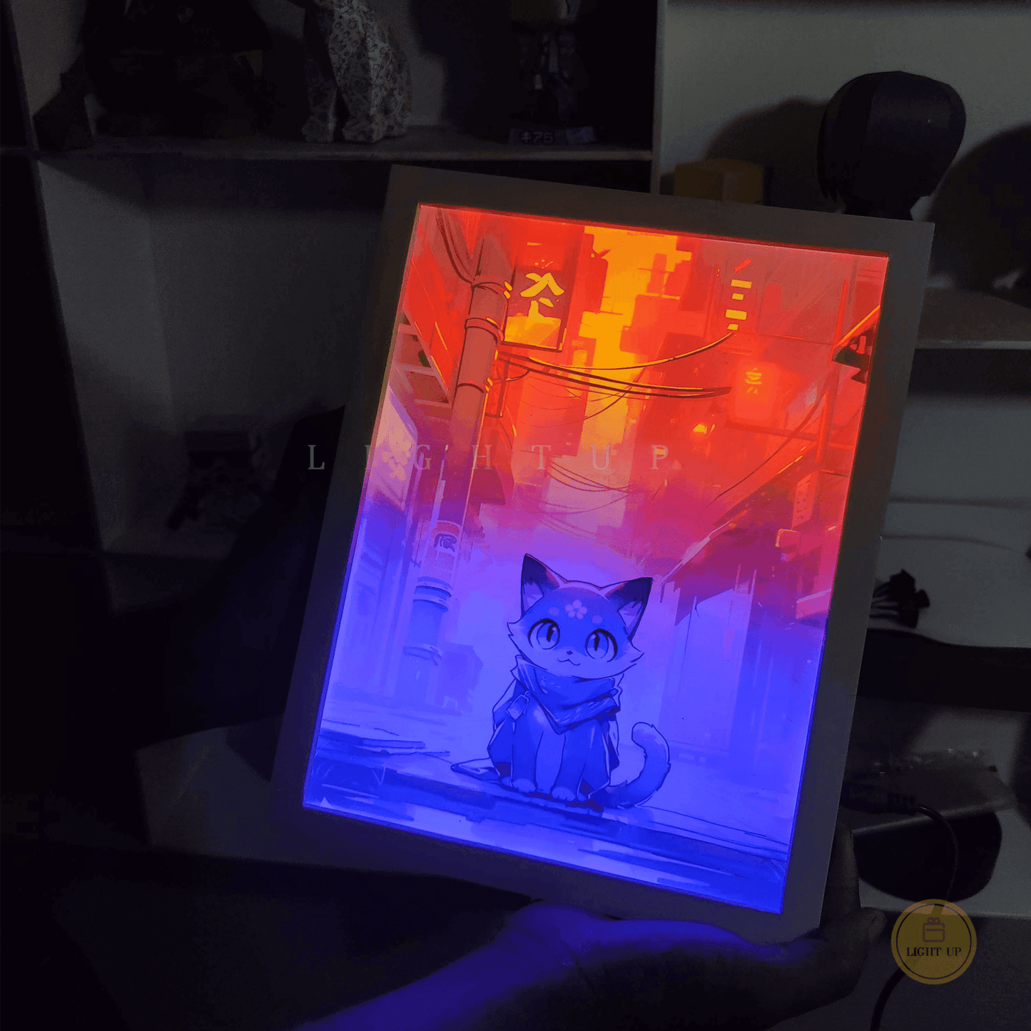 Cyberpunk cat Transformation Lightbox | Cat