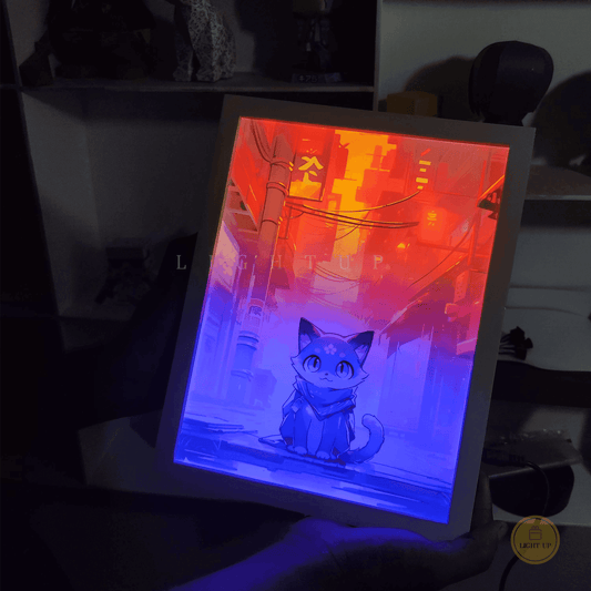 Cyberpunk cat Transformation Lightbox | Cat