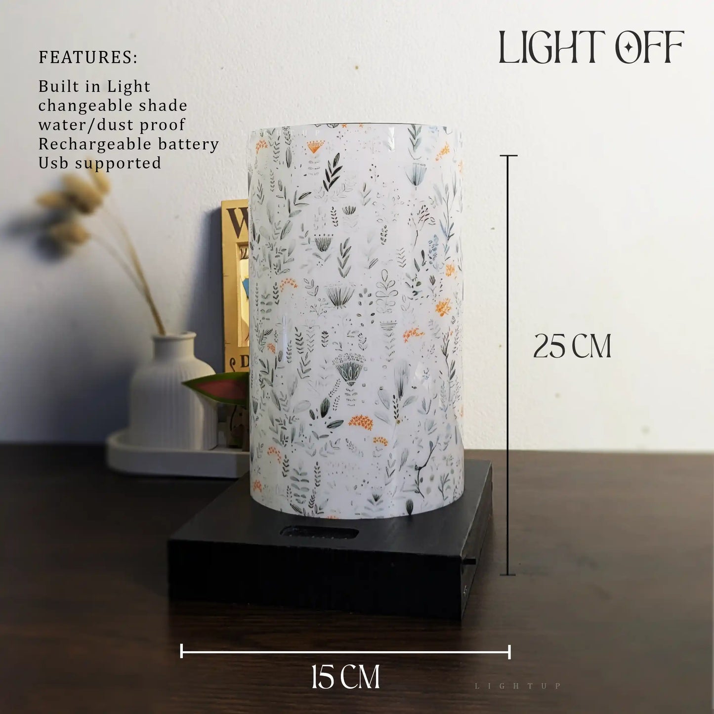 Floral Lamp shade| Cylinder