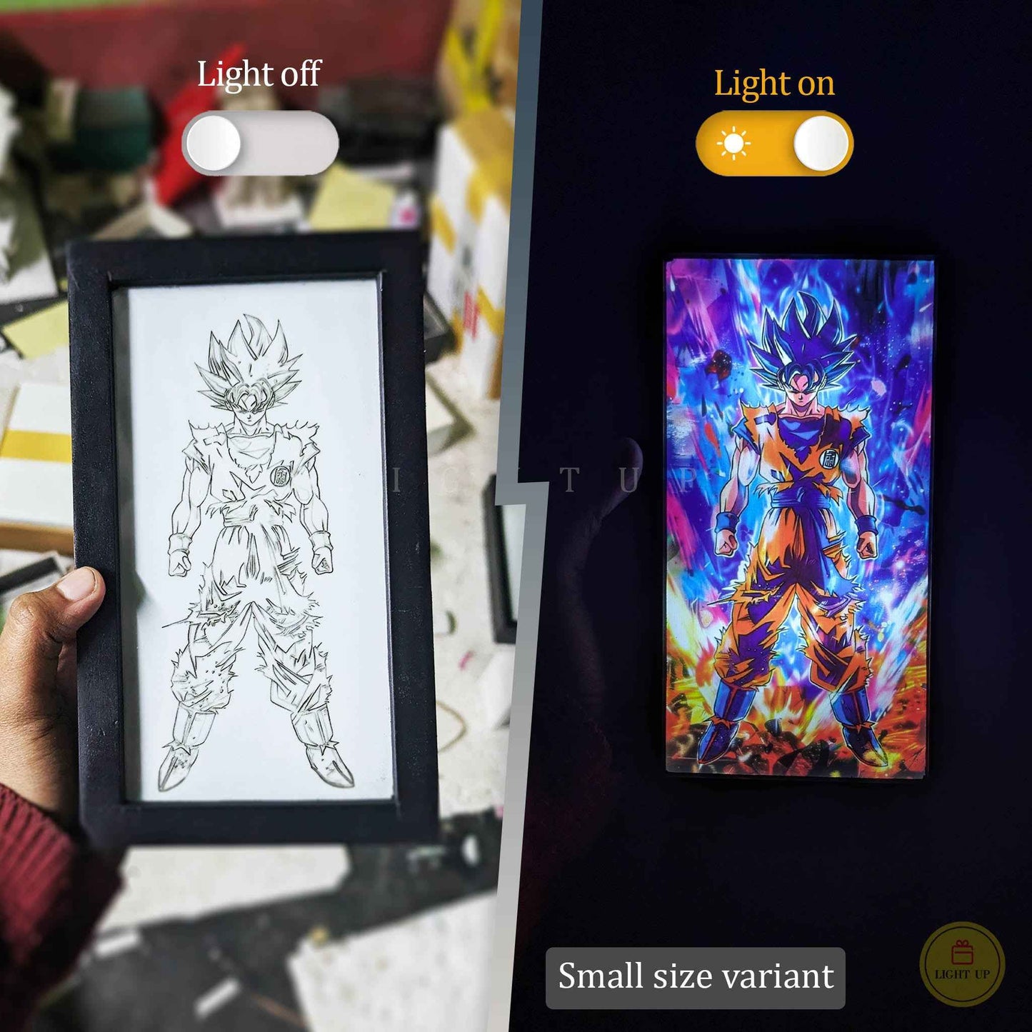 Goku Super Saiyan blue Transformation Lightbox | Dragon Ball