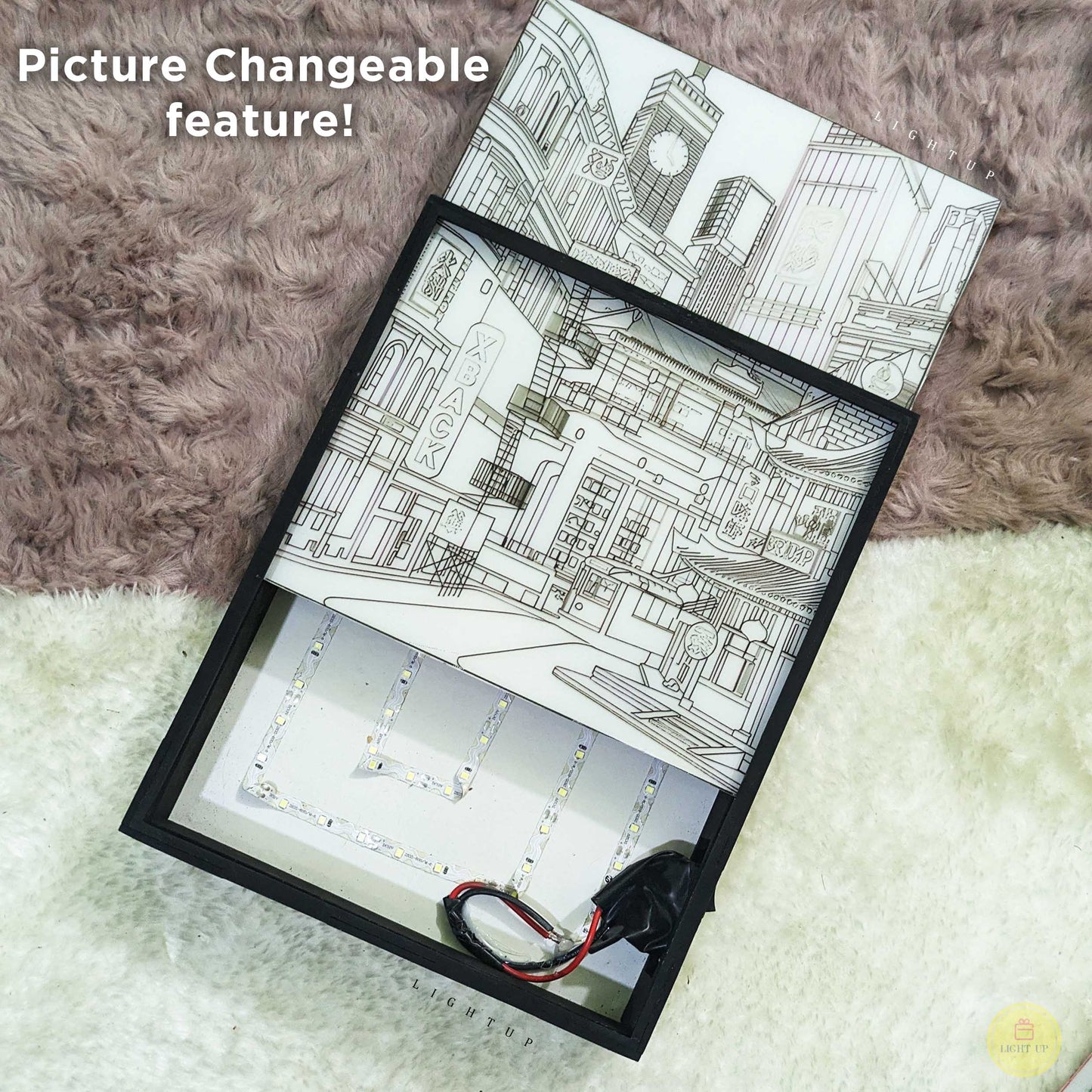 Al-Aqsa Watercolor art Transformation Lightbox | Islamic