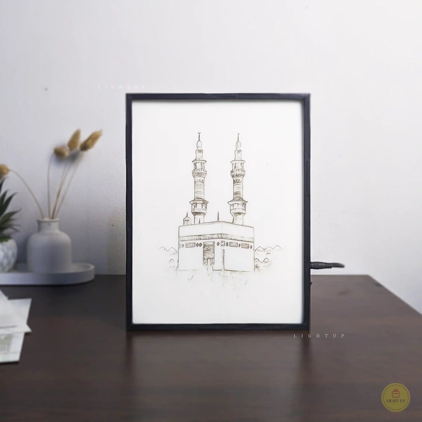 Kaaba Watercolor art Transformation Lightbox | Islamic