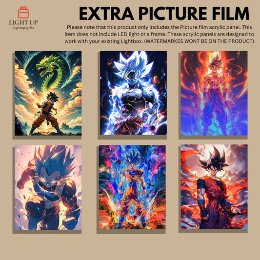 Extra Picture Film of Transformation Lightbox | Dragon Ball Designs