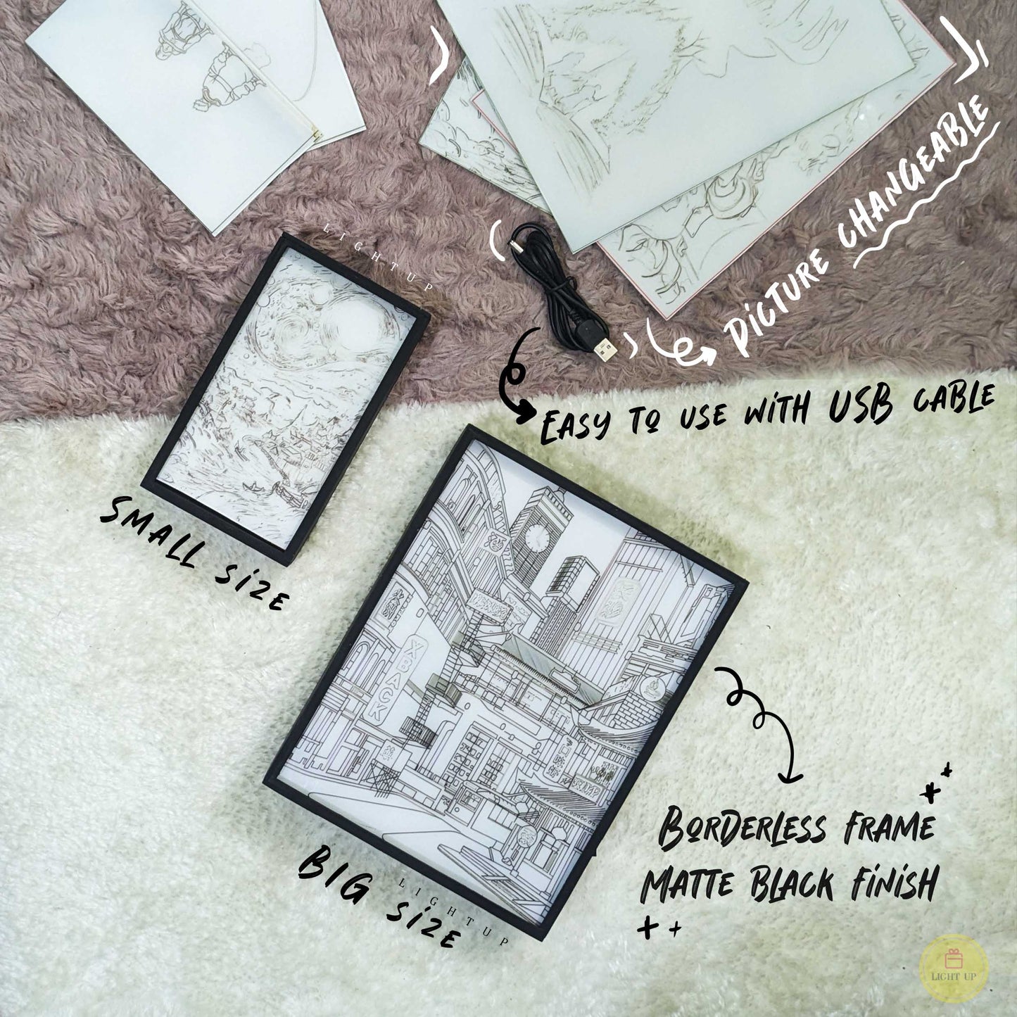 Al-Aqsa Watercolor art Transformation Lightbox | Islamic