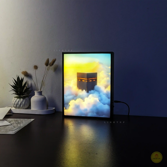 Kaaba On Clouds Transformation Lightbox | Islamic