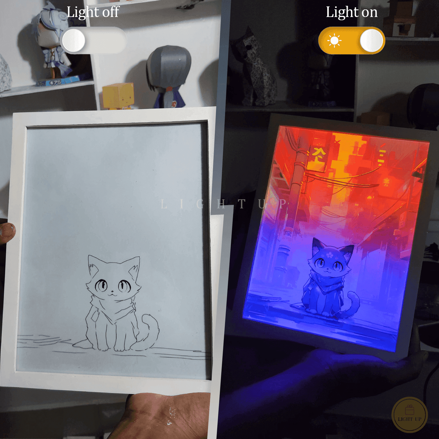 Cyberpunk cat Transformation Lightbox | Cat