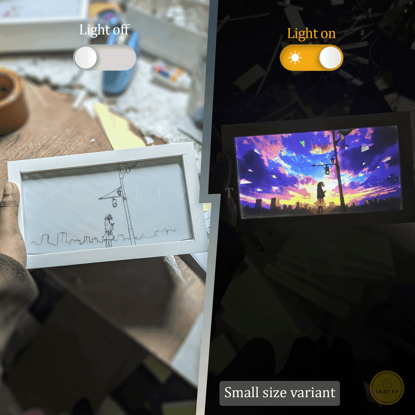 Paper plane Transformation Lightbox | Scenario