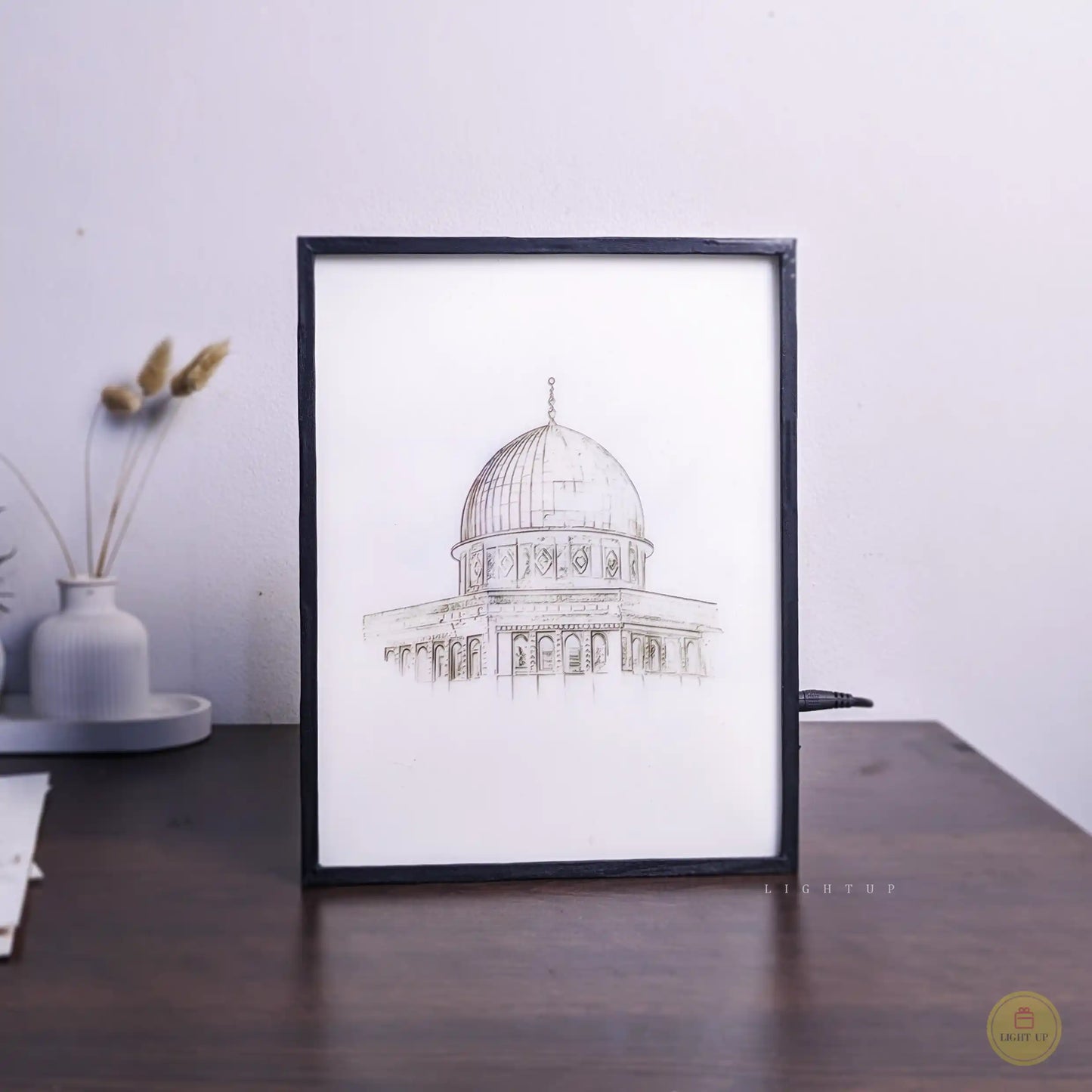 Al-Aqsa Watercolor art Transformation Lightbox | Islamic