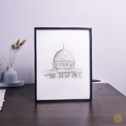 Al-Aqsa Watercolor art Transformation Lightbox | Islamic