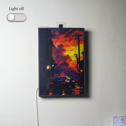 Nissan Skyline GT-R R34 Sunset poster Display box | Car
