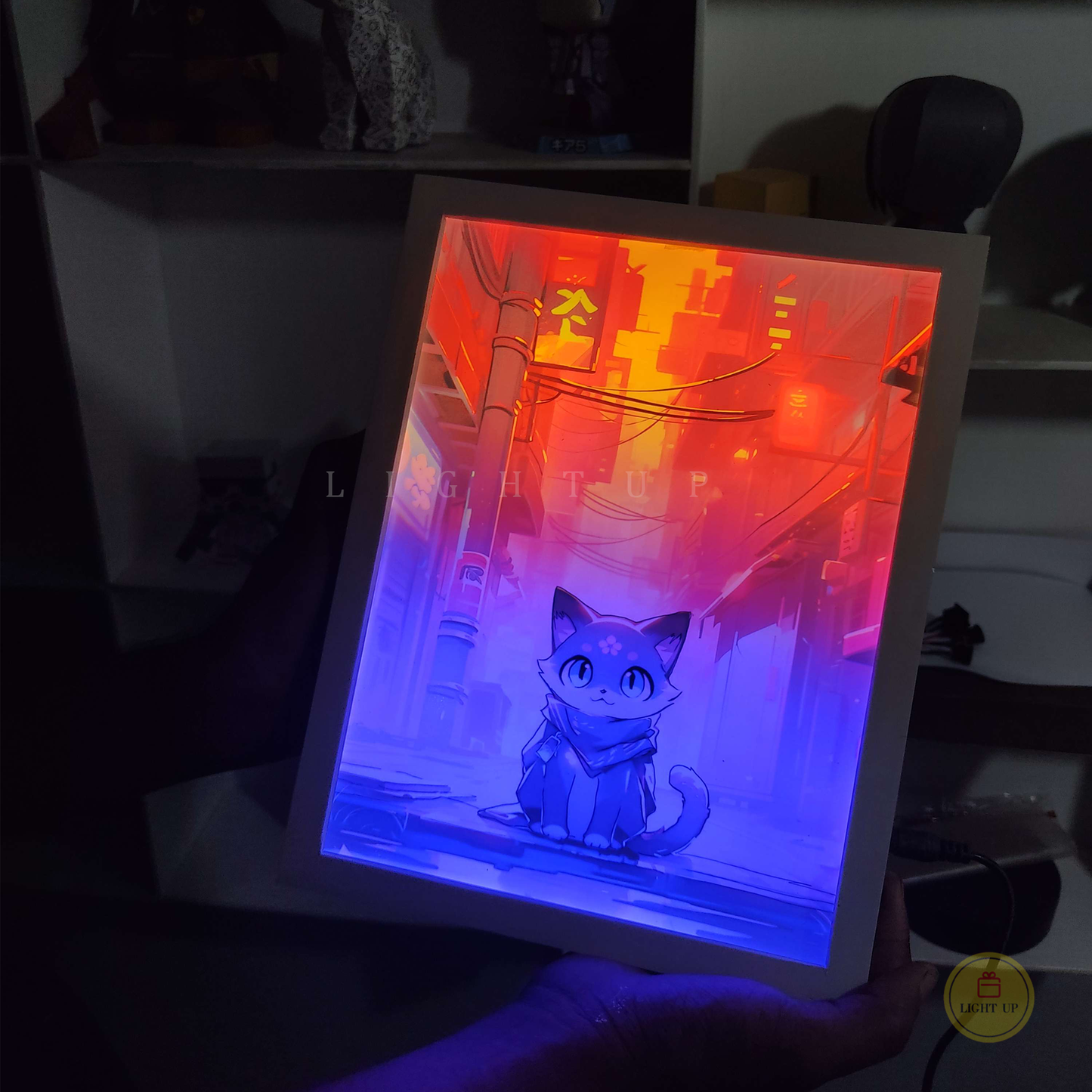 Cyberpunk cat Transformation Lightbox | Cat