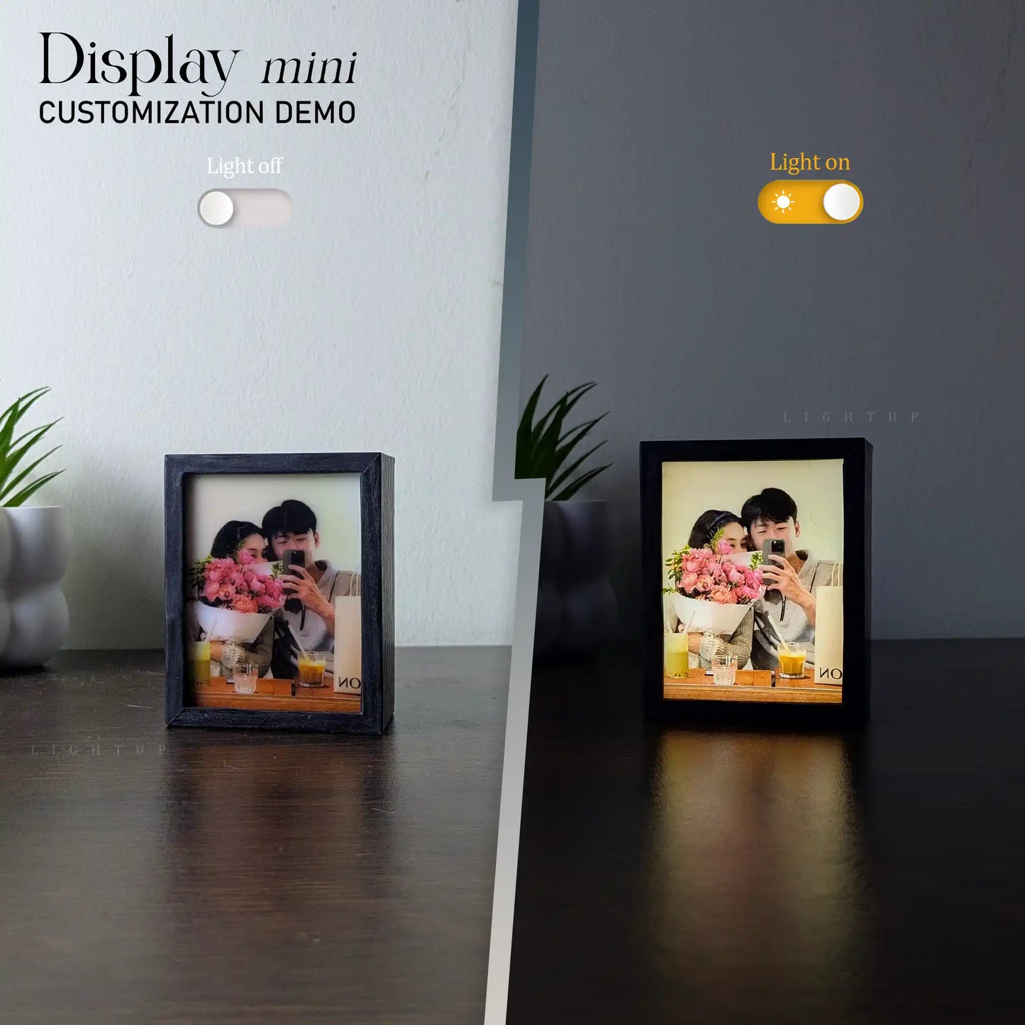 Customized Display Mini (One lightbox + 2 picture combo)