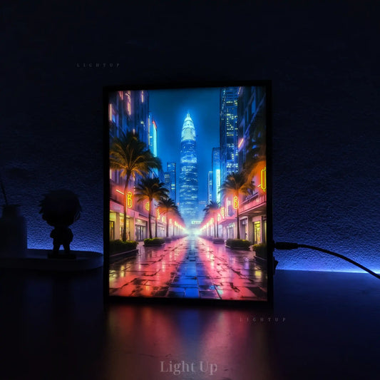 Cyberpunk city Transformation Lightbox | Scenario