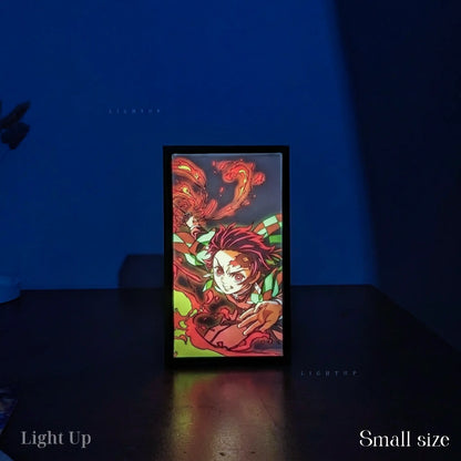 Tanjiro Fire breathing Transformation Lightbox | Demon Slayer
