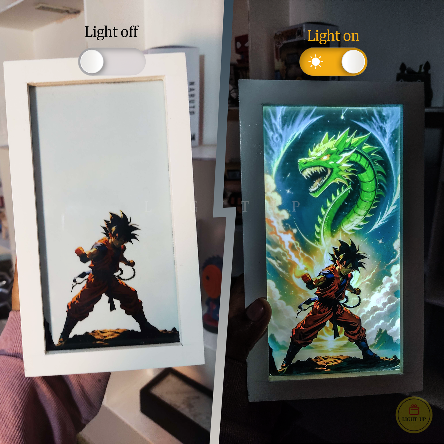 Goku and Shenron Transformation Lightbox | Dragon Ball