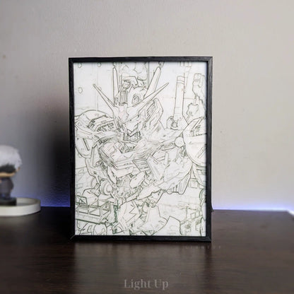 Gundam Aerial Transformation Lightbox | Gundam