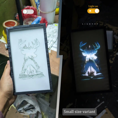 Stag Patronus Transformation Lightbox | Harry Potter