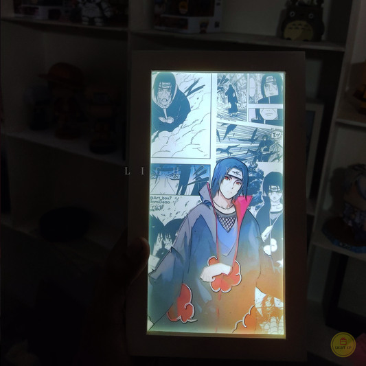 Itachi Uchiha Manga backdrop Transformation Lightbox | Naruto