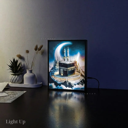 Kaaba On Moon Transformation Lightbox | Islamic