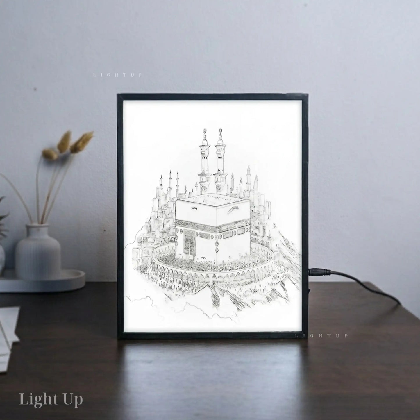 Kaaba On Moon Transformation Lightbox | Islamic