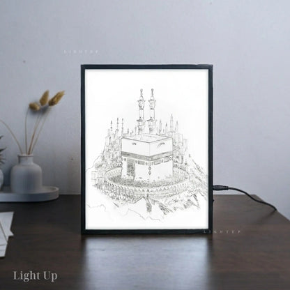 Kaaba On Moon Transformation Lightbox | Islamic