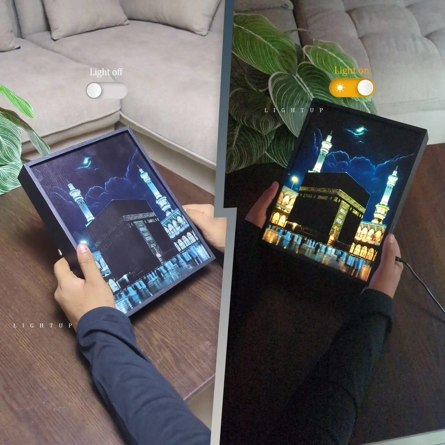 Kaaba Night Sight Transformation Lightbox | Islamic