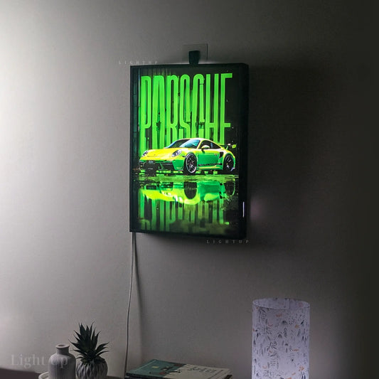Porsche 911 GT3 Green poster Display box | Car