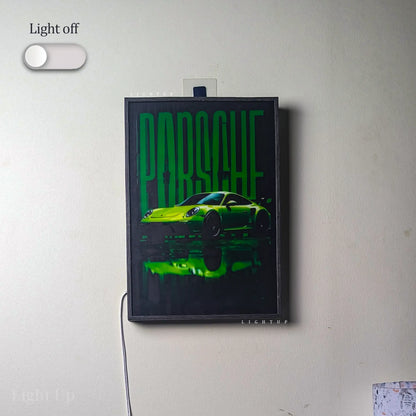 Porsche 911 GT3 Green poster Display box | Car