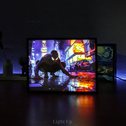 Spiderman: Rainy City Nightscape Transformation Lightbox | Marvel