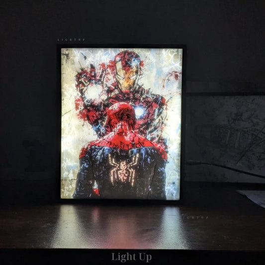 Spiderman And Iron-man Transformation Lightbox | Marvel