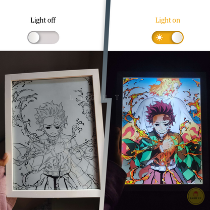 Tanjiro Rengoku Transformation Lightbox | Demon Slayer