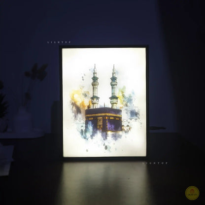 Kaaba Watercolor art Transformation Lightbox | Islamic
