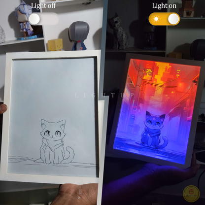 Cyberpunk cat Transformation Lightbox | Cat