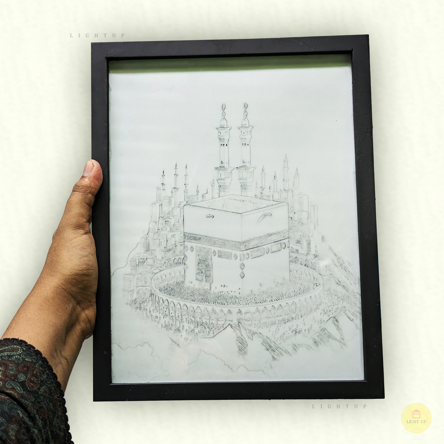 Kaaba On Moon Transformation Lightbox | Islamic