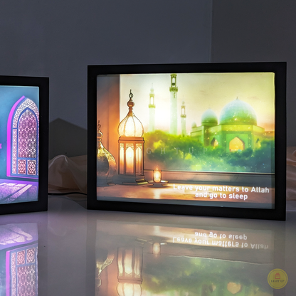 Evening lamp Transformation Lightbox | Islamic