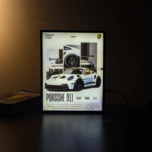 Porsche 911 poster Transformation Lightbox | Car