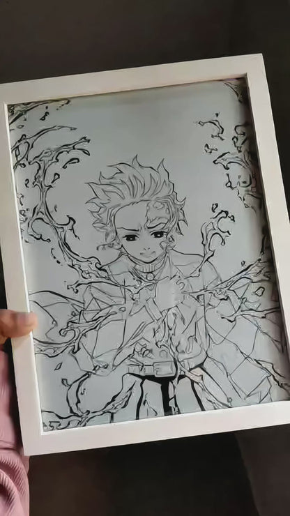 Tanjiro Rengoku Transformation Lightbox | Demon Slayer