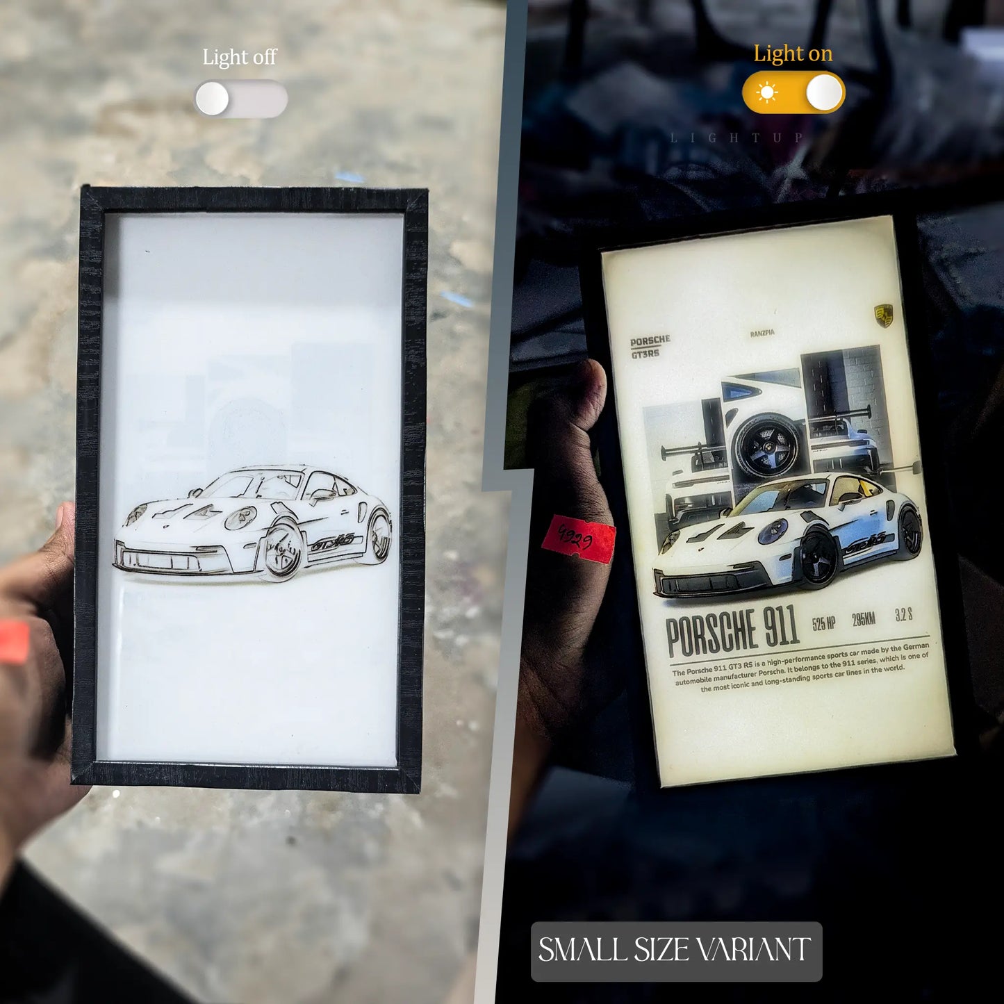 Porsche 911 poster Transformation Lightbox | Car